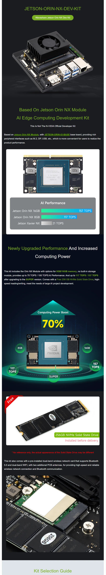 Jetson Orin NX 16GB Developer Kit | PLink Y-C18-DEV-ONX16G-SS | Assembled AI Edge Computing System