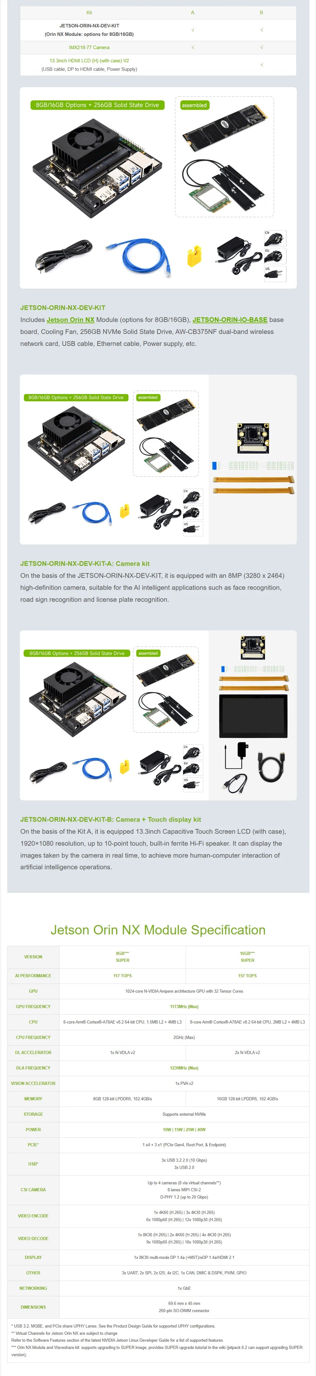 Jetson Orin NX 16GB Developer Kit | PLink Y-C18-DEV-ONX16G-SS | Assembled AI Edge Computing System