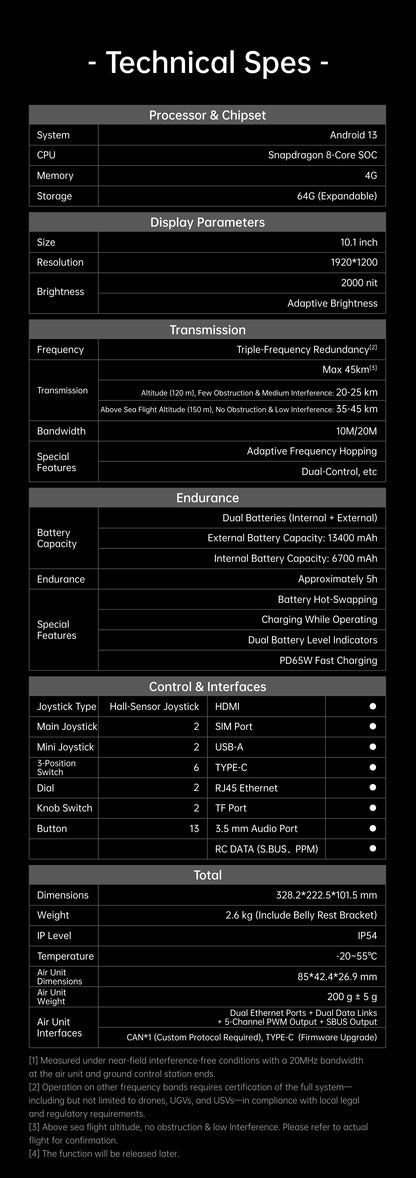 Triple-frequency professional ground station android 13 UniRC 10 PRO