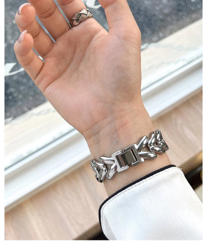 Starlight Metal Lady Strap For Apple Watch Band 41mm 40mm 44 45 38mm Zinc Alloy Band For iWatch Series 8 7 SE 6 3 4 5 Ultra 49mm